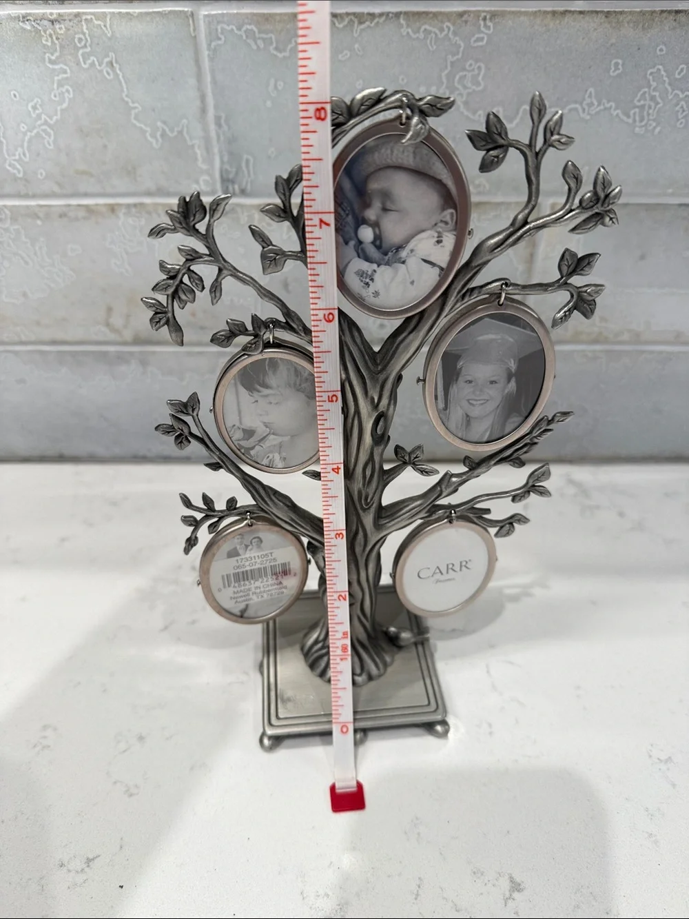 Carr Silver Tree Photo Frame - 5-Opening Decorative Display